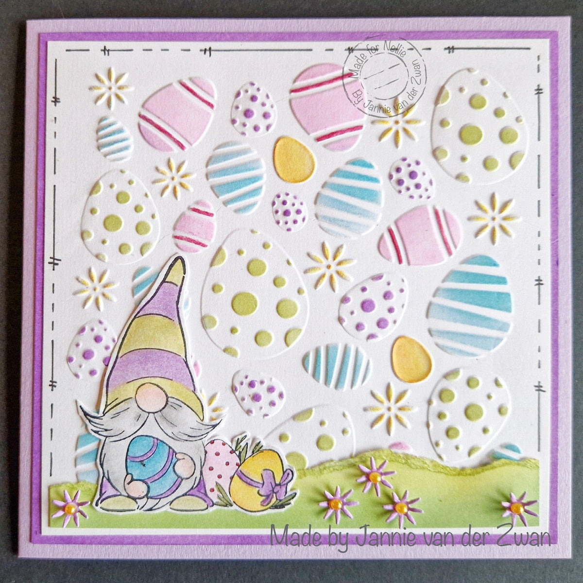Nellie's choice • 3d embossing folder achtergrond paaseieren 15x15cm