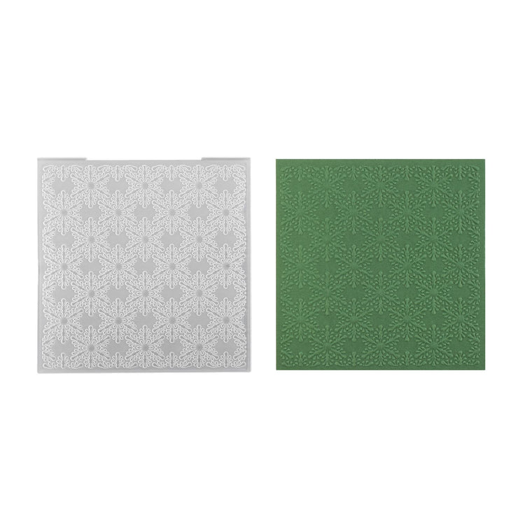 Nellie's choice • 3d embossing folder achtergrond kerst sneeuwvlokken 15x15cm