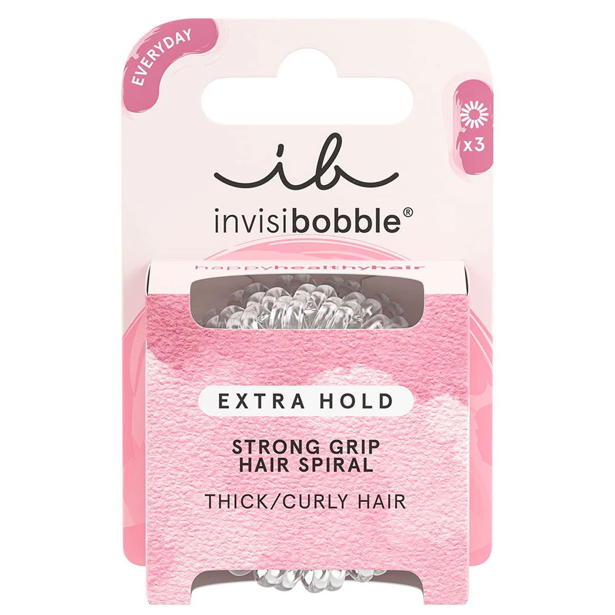 Invisibobble extra hold crystal clear 3 stuks