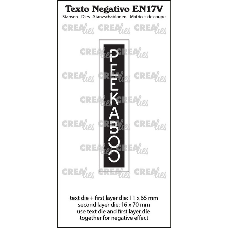 Crealies • texto negativo peekaboo (verticaal)