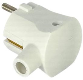 Enzo randaarde stekker haaks wit met tule mk 6140688