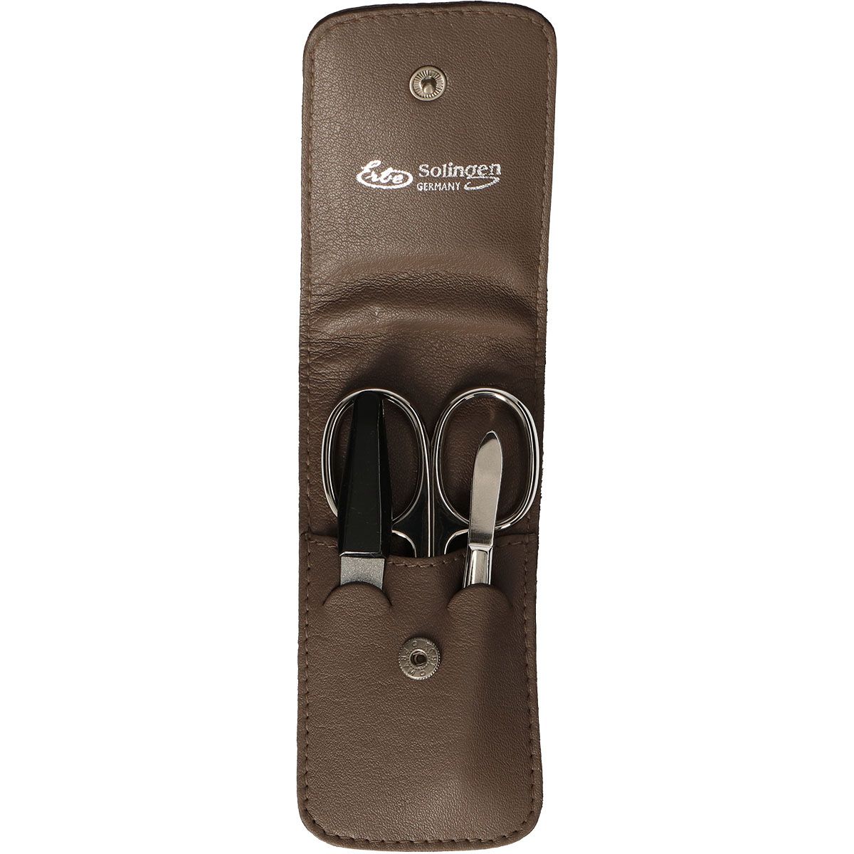 Erbe solingen 3-delige manicure etui taupe (erbe9208)