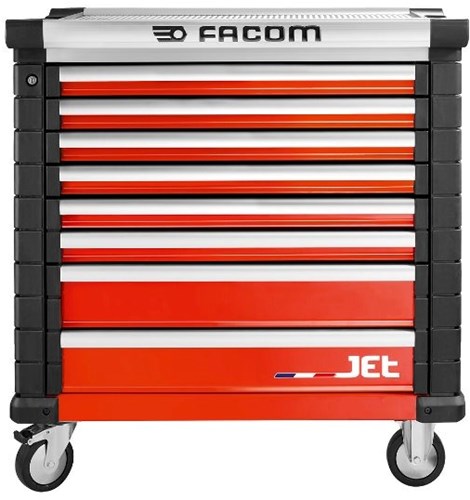 Facom jet gereedschapswagen 8 laden m4 rood - jet.8m4a - jet.8m4a