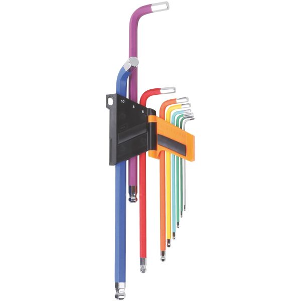 Beta 96bp-cl sc9 9-delig set haakse zeskant stiftsleutels | gekleurd - 000961619 000961619