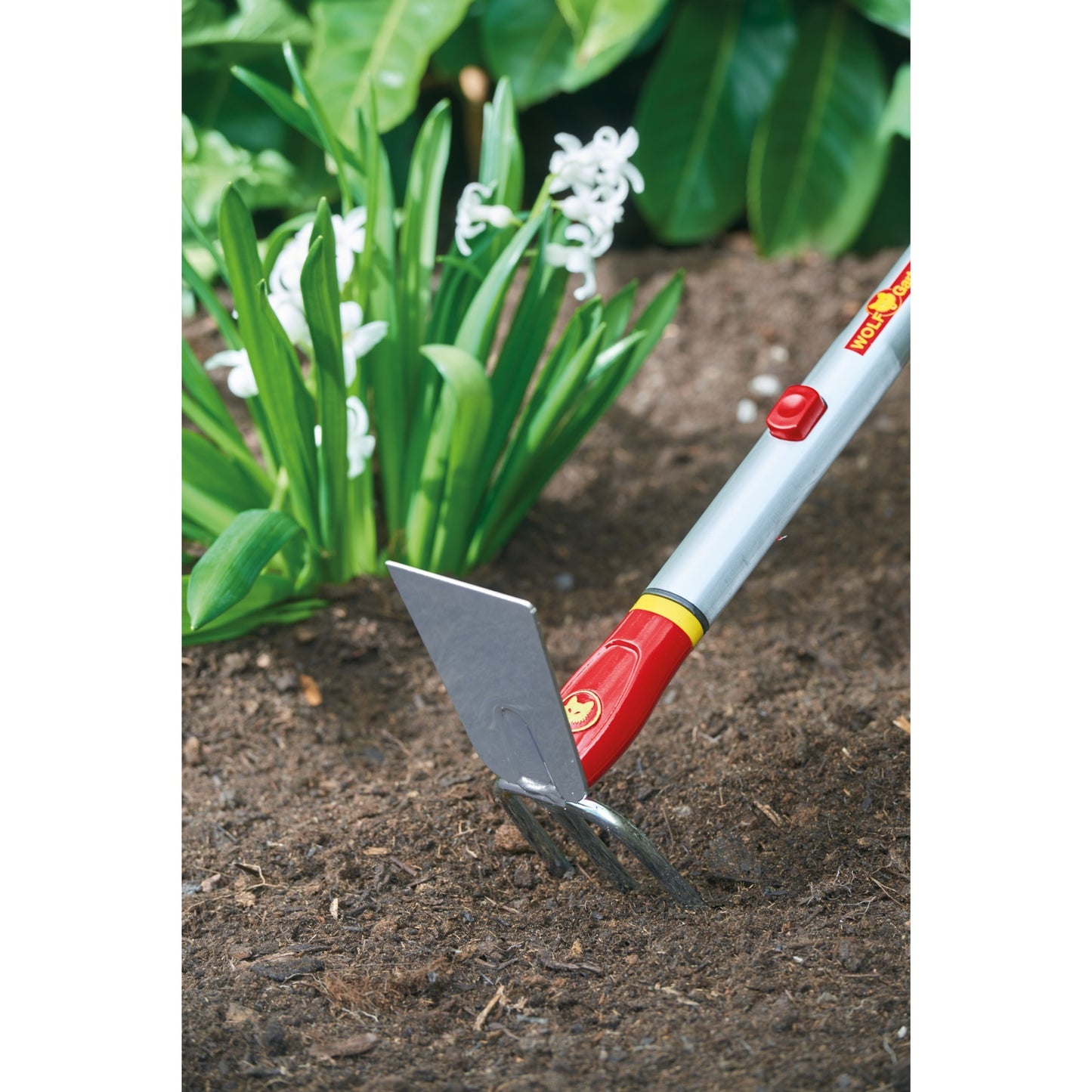 Wolf-garten multi-star il-m 3 dubbelhak schoffel (rood geel)