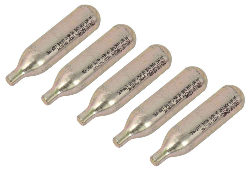 Radon co₂ cartridge 16g without thread 5-pack for sks airchamp pro