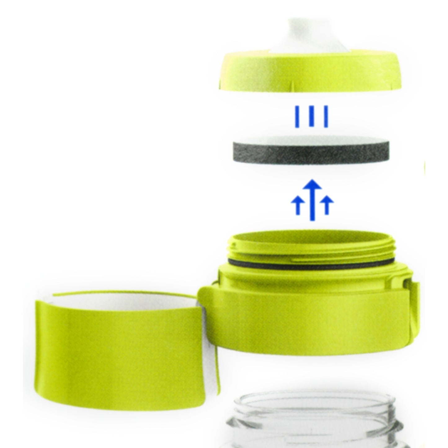 Brita fill go vital 0,6 liter drinkfles (transparant limoen)