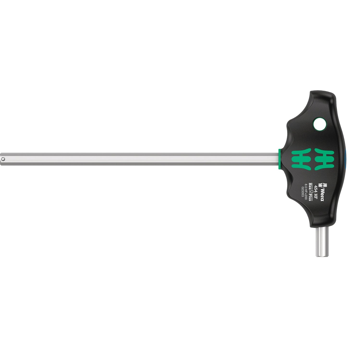 Wera 454 5 hf shk set 1 schroevendraaierset t-greep-schroevendraaier hex-plus met vasthoudfunctie (zwart groen, 5‑delig)