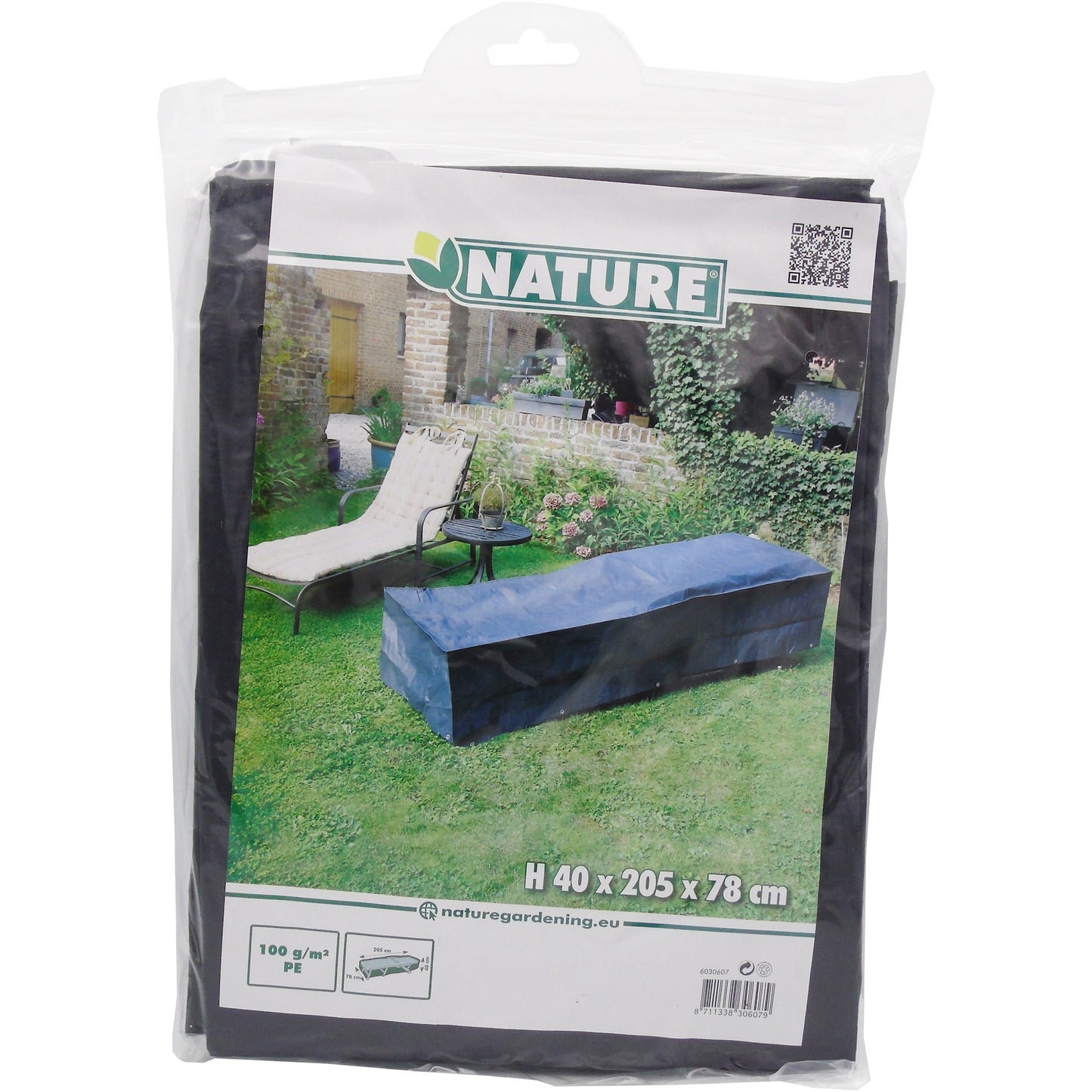 Nature tuinmeubelafdekhoes voor ligstoel afdekking (grijs, 6030607)