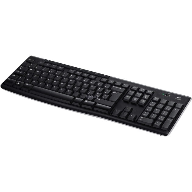Logitech wireless keyboard k270 (zwart, eu lay-out (qwerty), rubberdome)