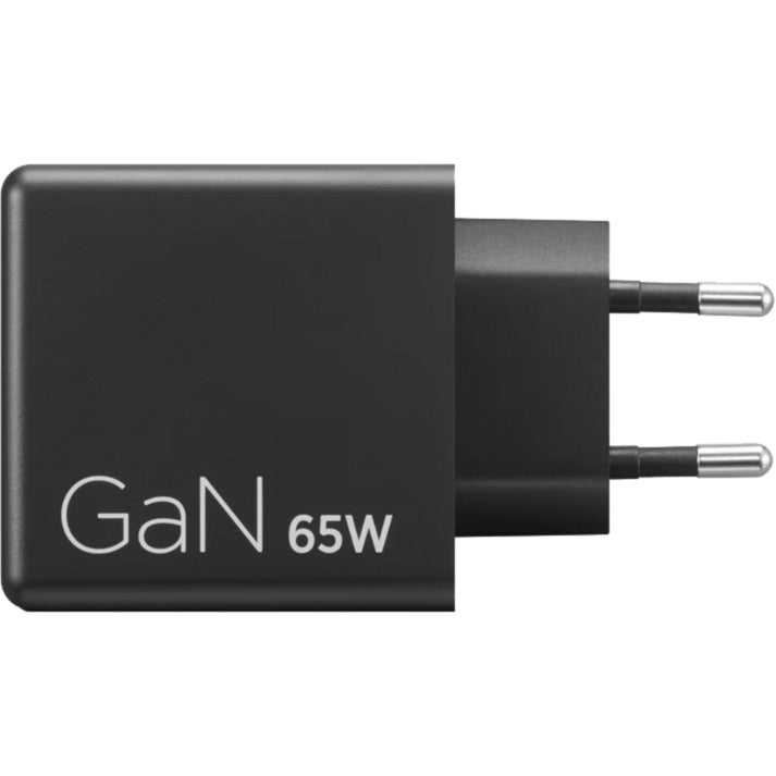 Lenovo dual usb-c (65w) gan (zwart, 2x usb-c, power delivery)