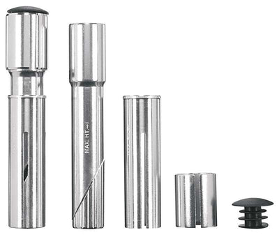 Ergotec Stuurpen ahead adapter Quill voor 1 + 1 1 8 vorken met draad zilver