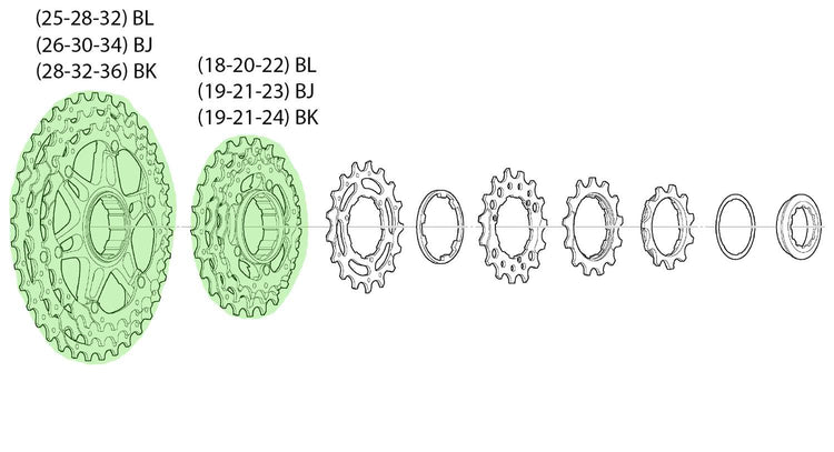 Shimano sprocket unit for cs-m771-10