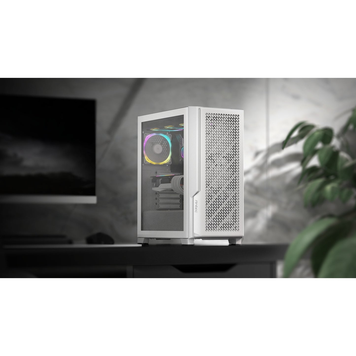 Antec p20c midi tower behuizing (wit | 2x usb-a | 1x usb-c | tempered glass)