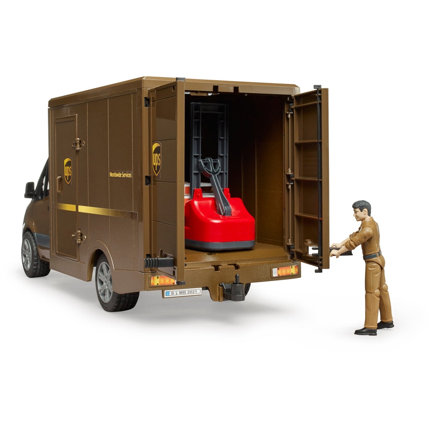 Bruder mb sprinter ups met chauffeur en toebehoren modelvoertuig (02678)