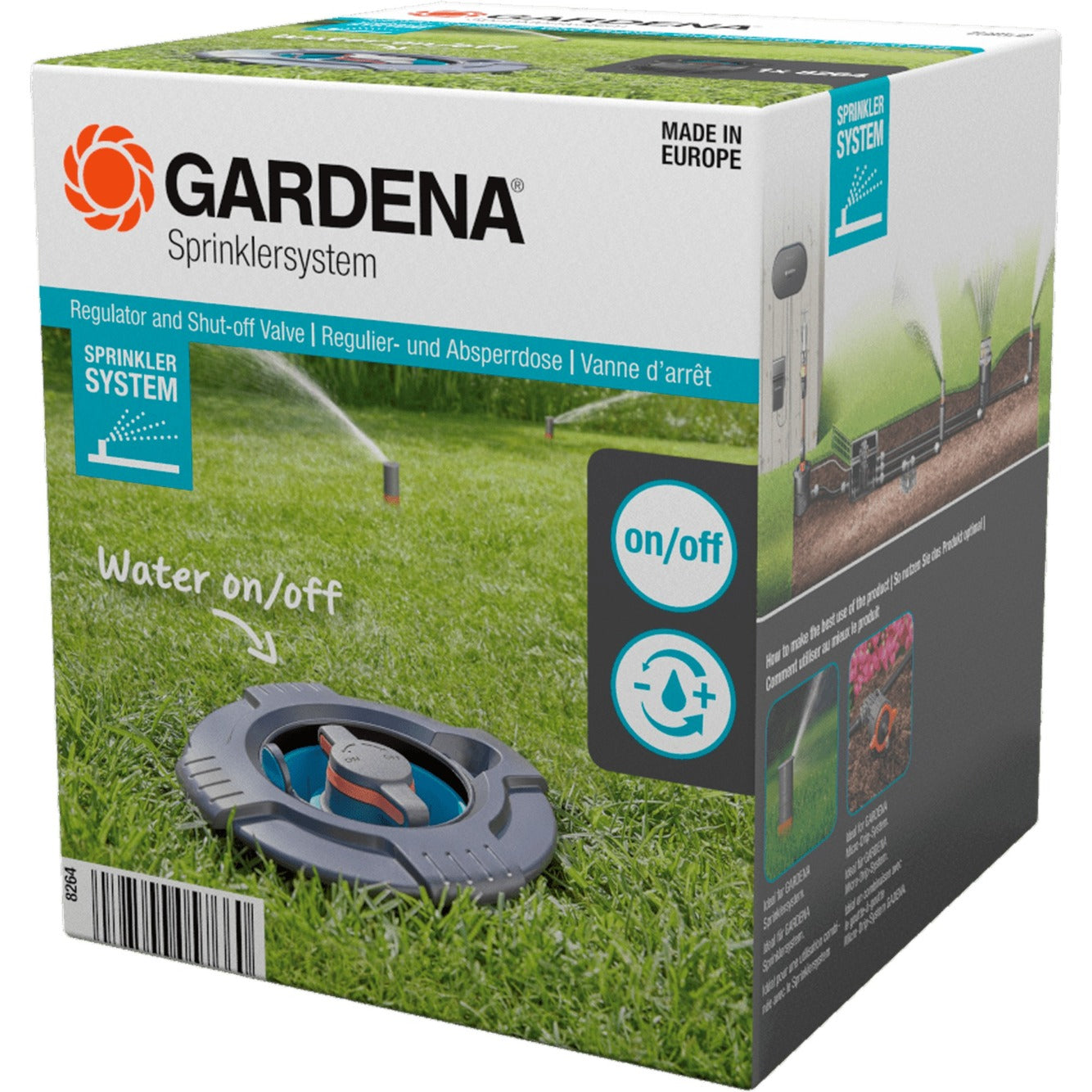 Gardena sprinklersysteem reguleer- en afsluitdoos - 19 mm (3 4) ag - 8264-20
