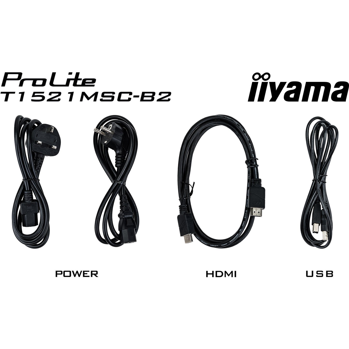 Iiyama prolite t1521msc-b2 15 touchscreen monitor (zwart, hdmi, vga, usb-b)