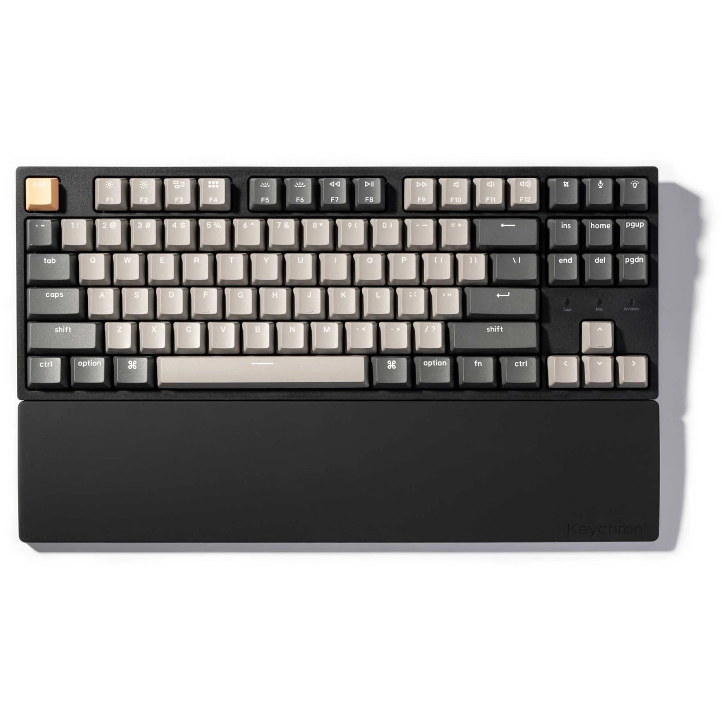 Keychron silicone palm rest voor k8 k8 pro k8 max c1 c1 pro l4 polssteun (zwart)