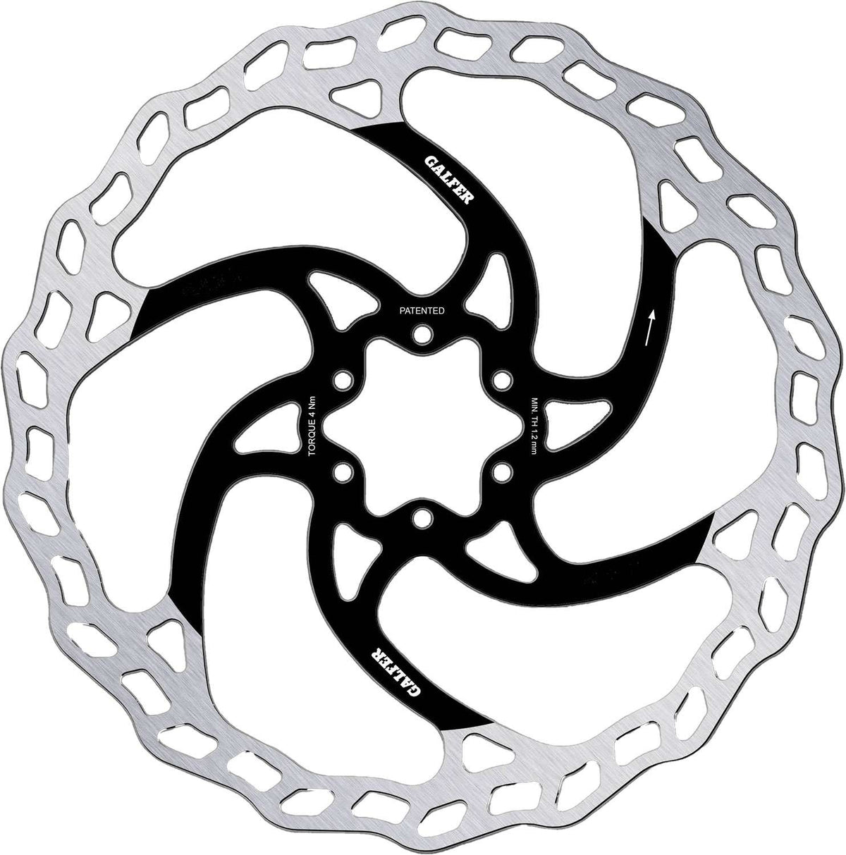 Galfer bike wave® fixed e-bike enduro 6-bolt disc rotor
