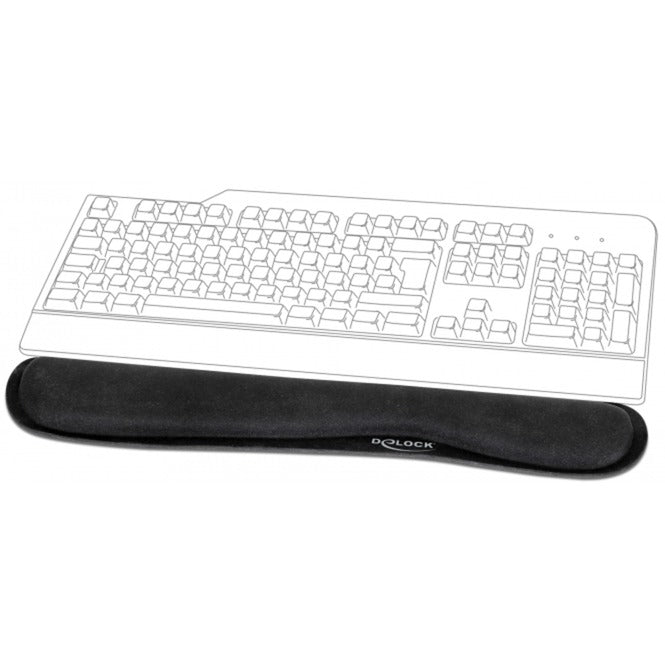 Delock wrist rest for keybord laptop polssteun (zwart)