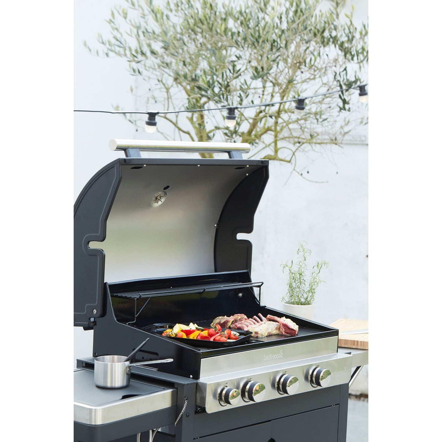 Barbecook herbruikbare grillpan uit email grillschaal