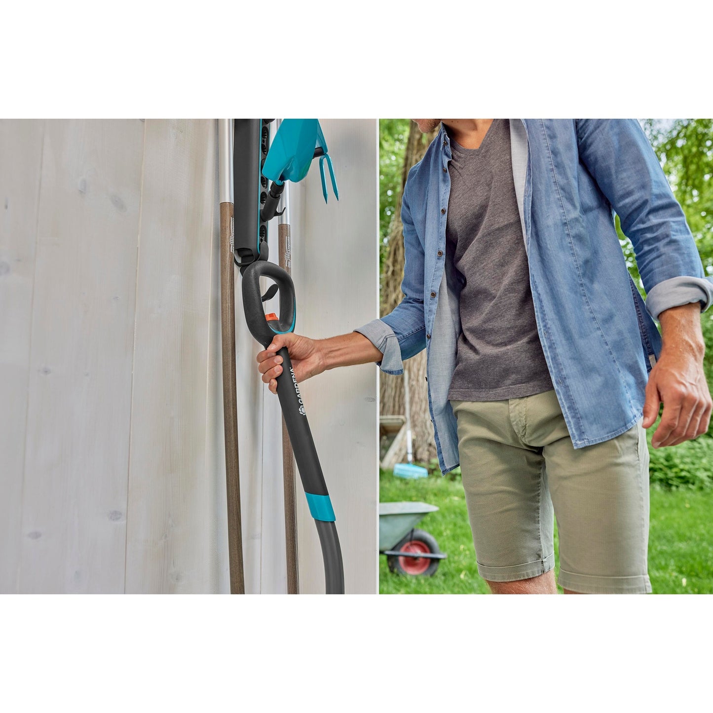 Gardena combisystem gereedschapsrek flex houder (donkergrijs turquoise)