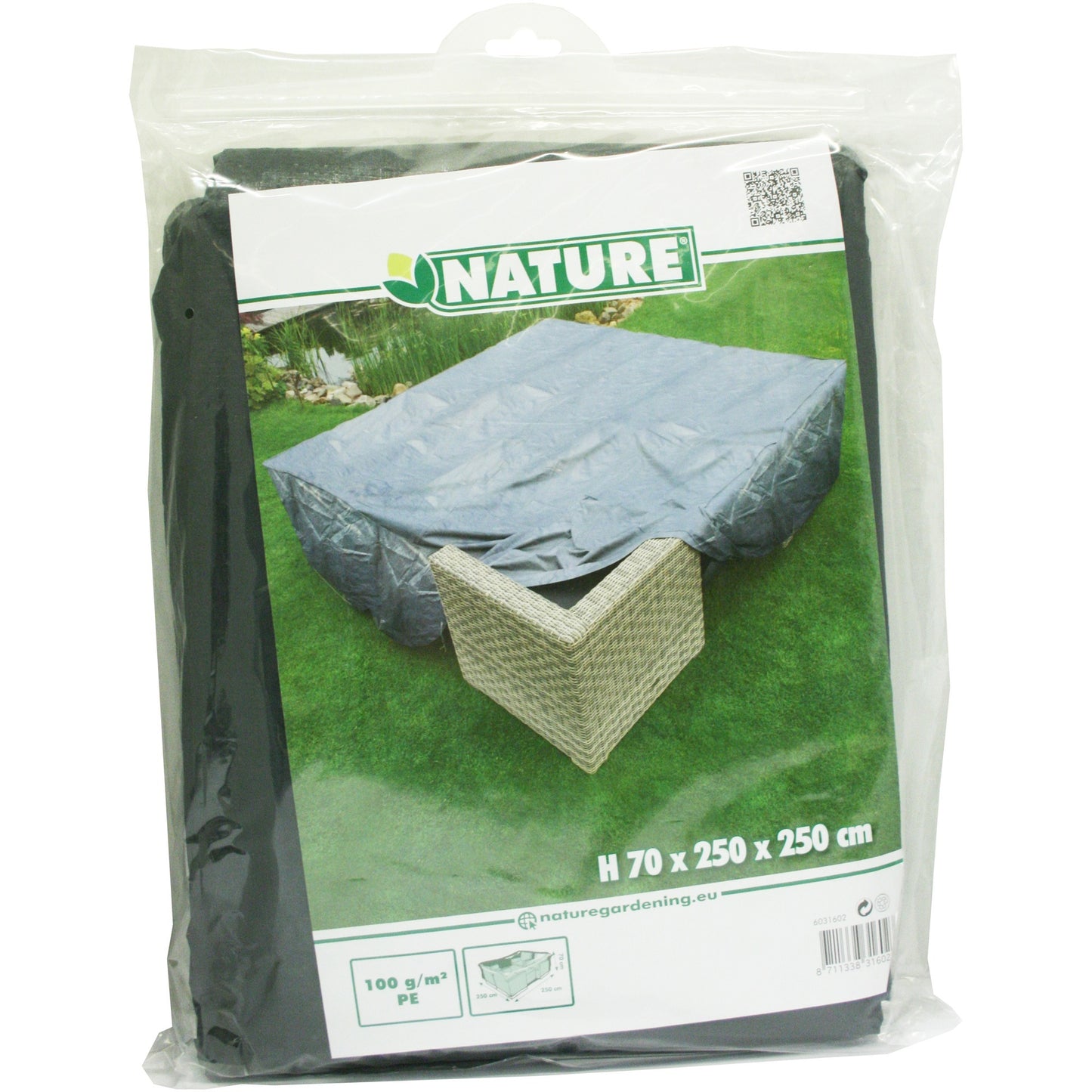 Nature tuinmeubelafdekhoes voor loungeset afdekking (grijs, 6031602)