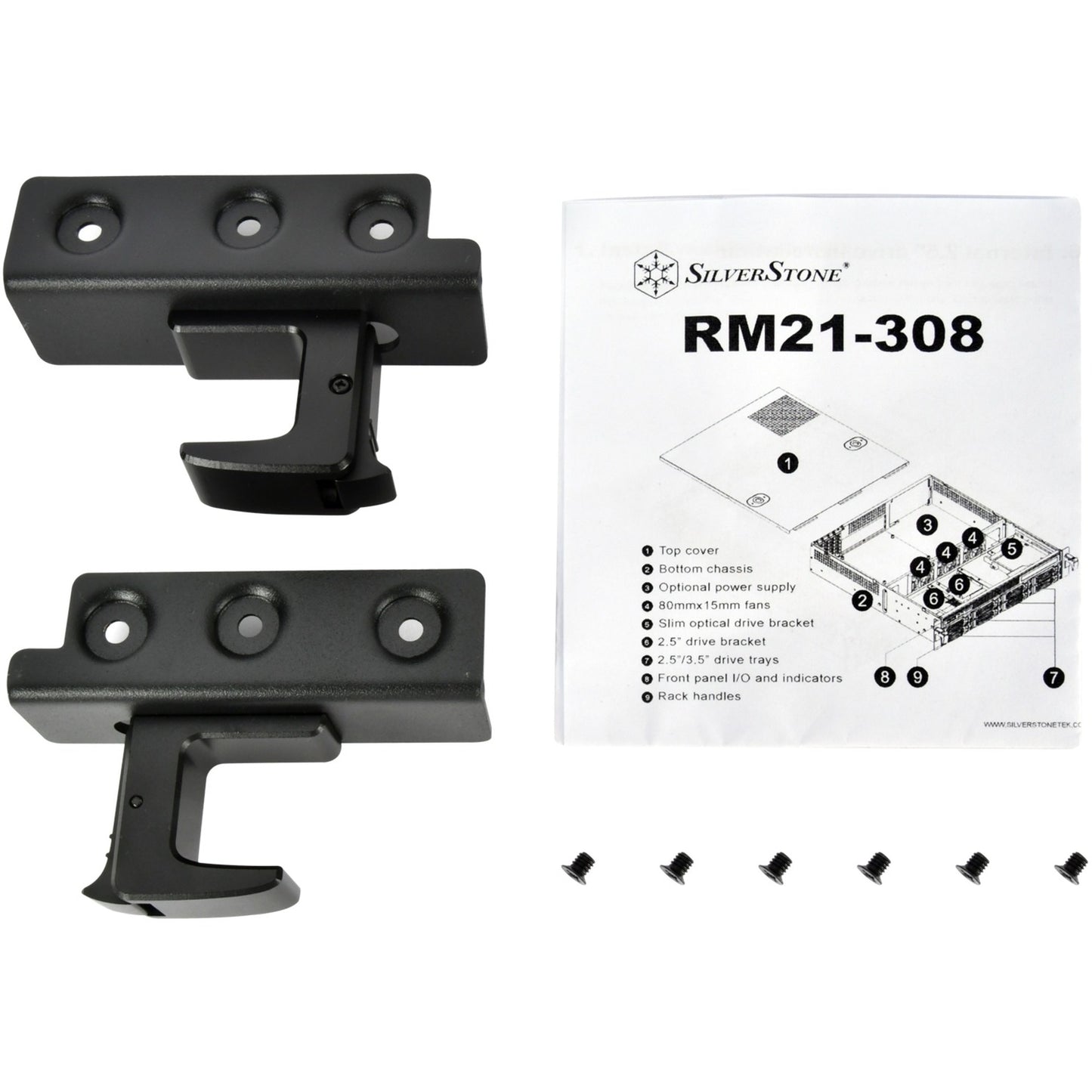 Silverstone rm21-308 rack behuizing (zwart | 1x usb-a 2.0 | 1x usb-a 3.2 (5 gbit s))
