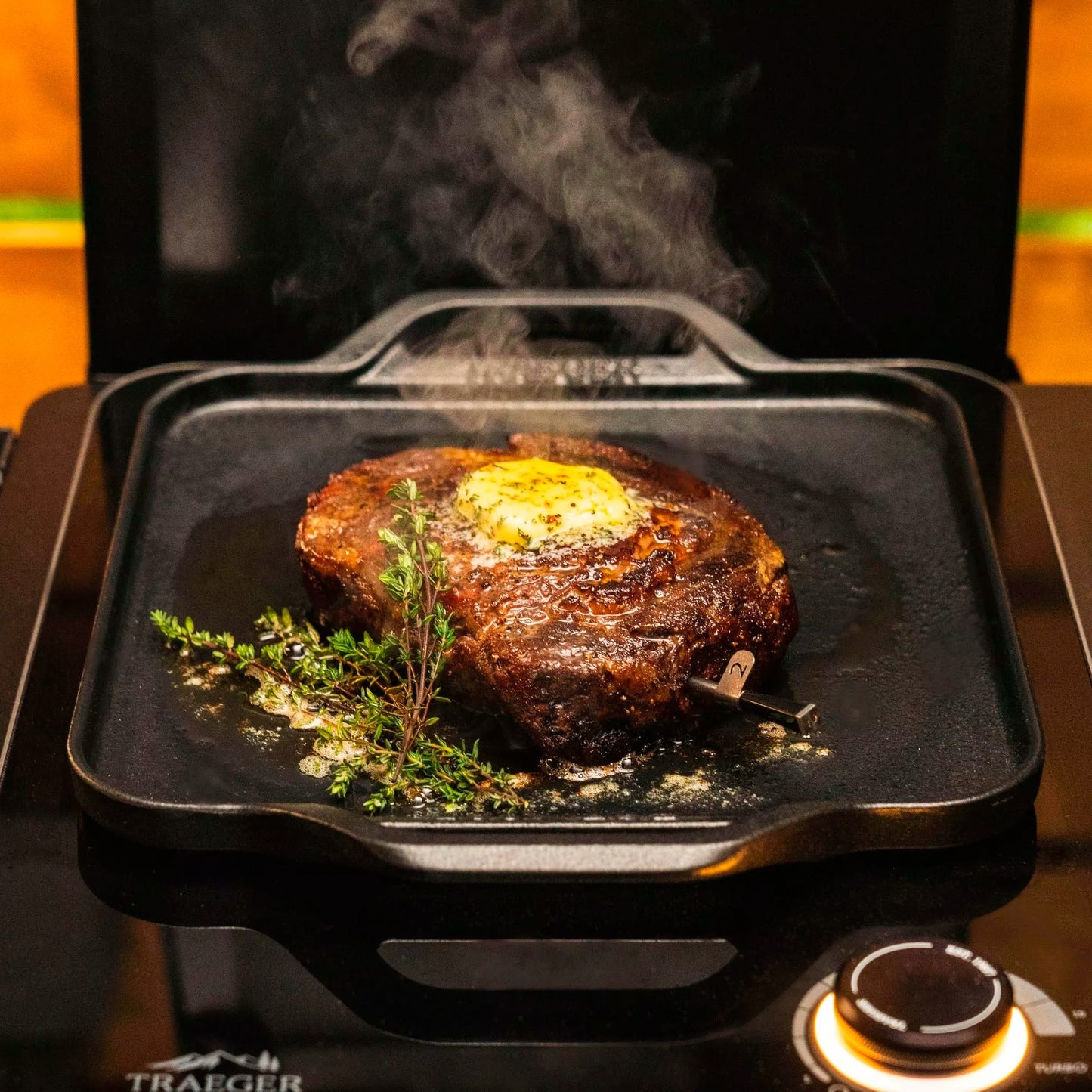 Traeger inductie gietijzeren pan bac703 bak- braadpan (zwart, 29 x 29cm)