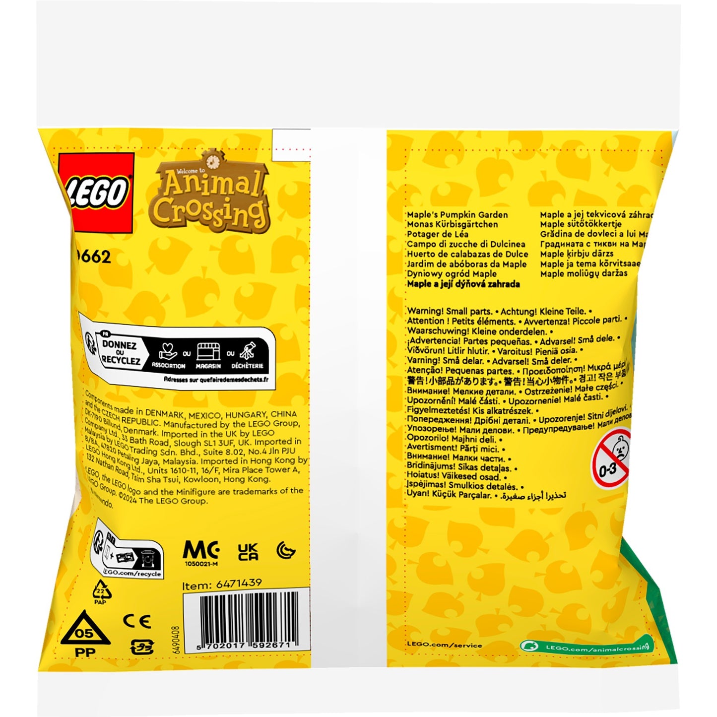 Lego animal crossing - maple's pompoentuin constructiespeelgoed (30662)