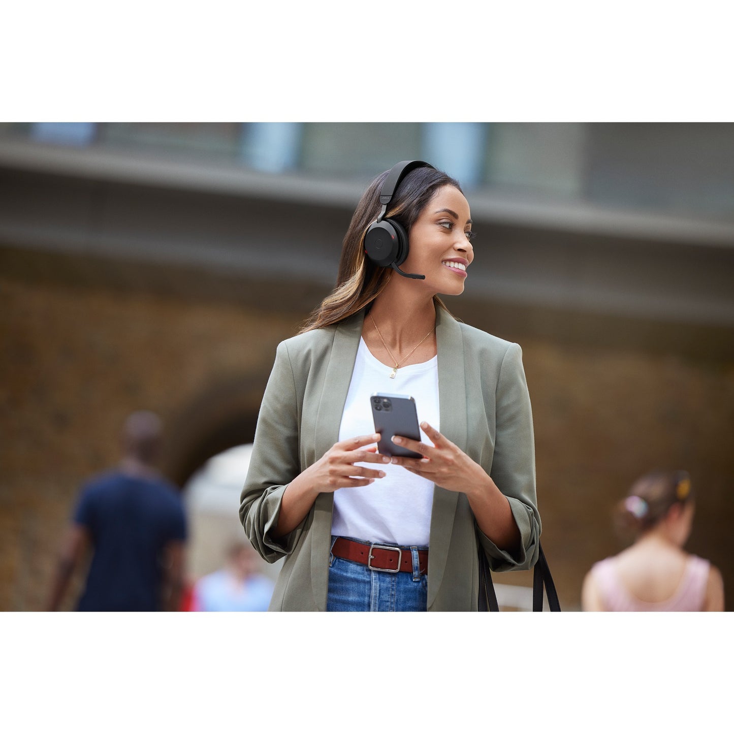 Jabra evolve2 75 on-ear headset (zwart, link380c, microsoft teams)