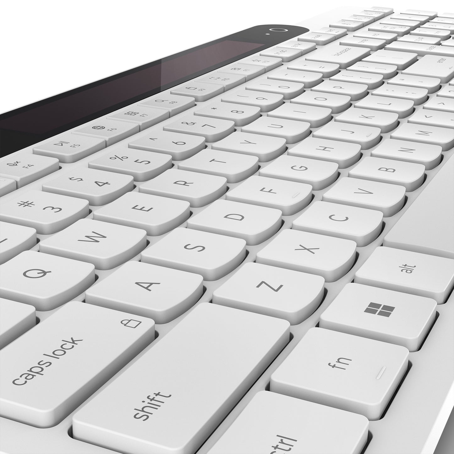 Lenovo 800 self-charging bluetooth keyboard (wit, us lay-out (qwerty), plunger, 100%, plunger switch, bluetooth 5.1, usb-c)