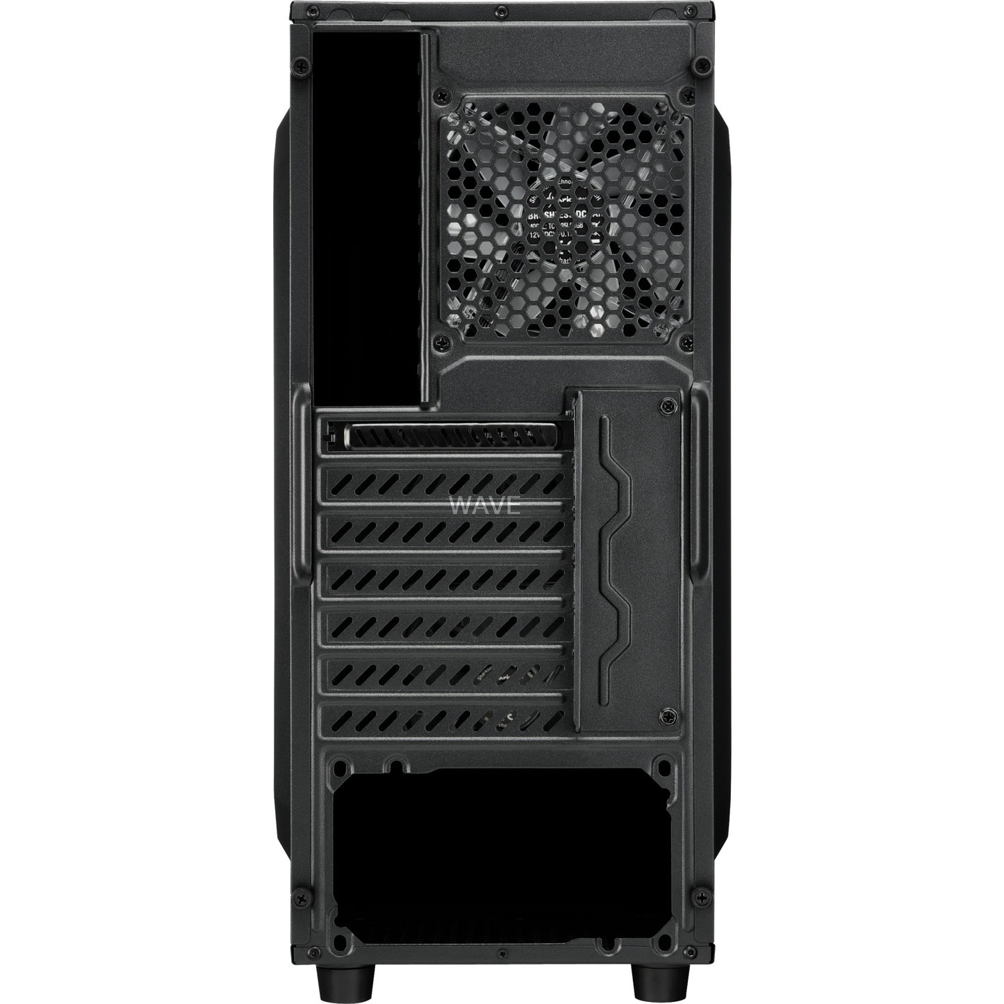 Sharkoon vg6-w rgb midi tower behuizing (zwart | 4x usb-a | rgb | window)