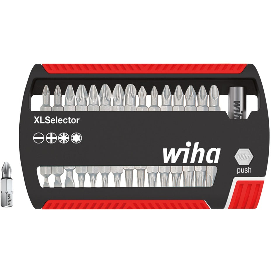 Wiha bitset xlselector standard 25 mm (zwart rood, 32-delig)