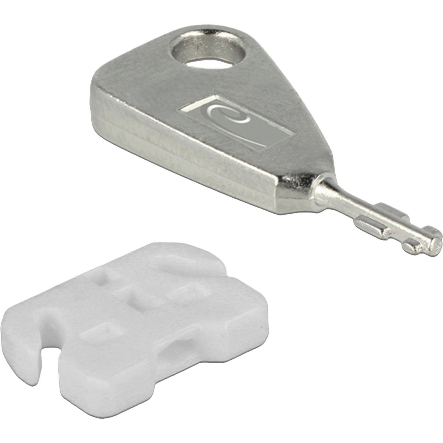 Delock usb port blocker voor usb-a female insteekslot (wit zilver)