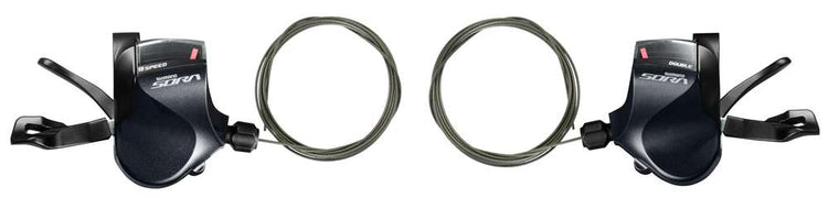 Shimano sora sl-r3000 2x9-speed flat bar shift lever set