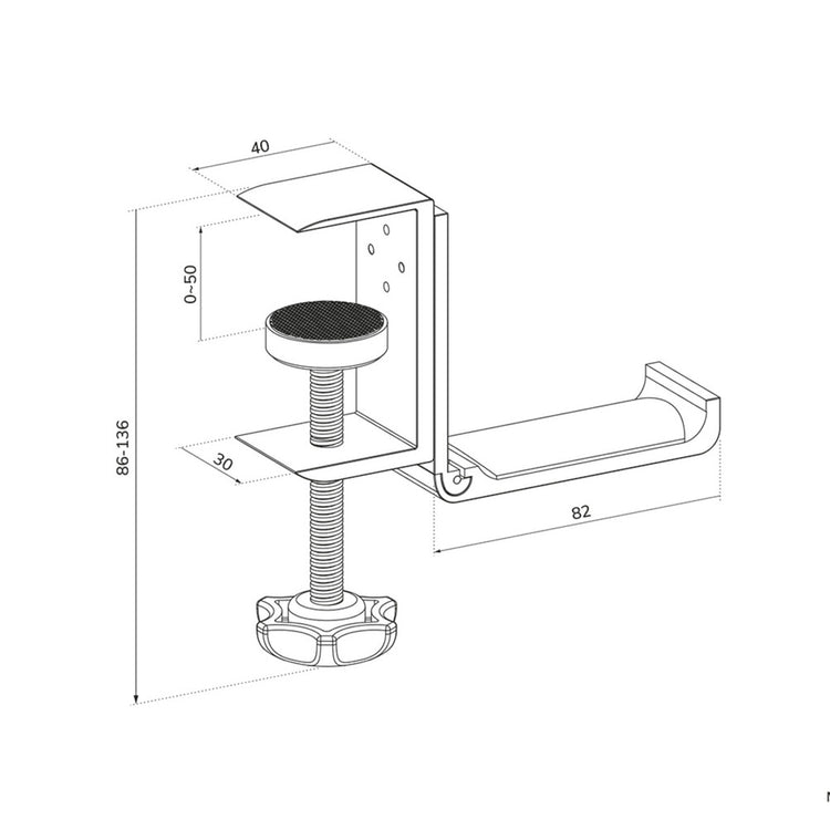 Neomounts ads11-171sl headset houder (zilver)