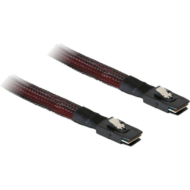 Delock mini sas sff-8087 > mini sas sff-8087 kabel (rood zwart, 1 meter)