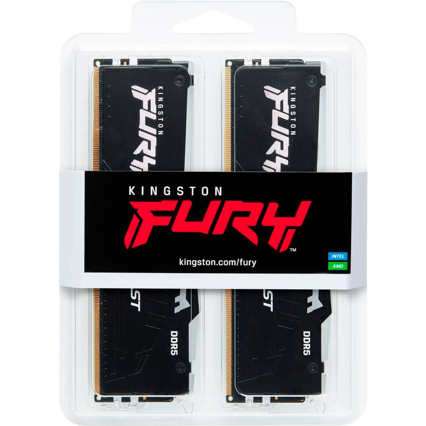 Kingston fury beast rgb 32 gb ddr5-6000 (2x 16 gb) werkgeheugen (zwart, kf560c30bbeak2-32, xmp 3.0, expo 1.1)