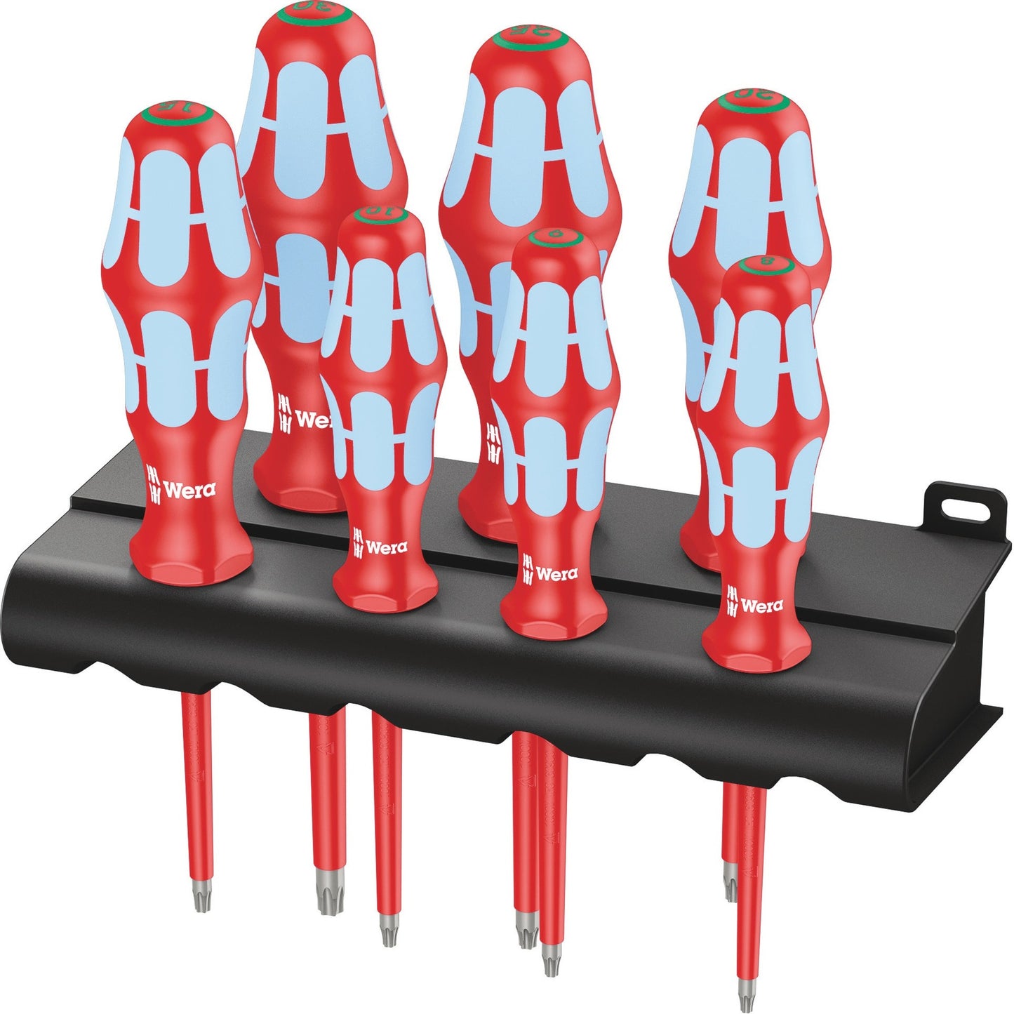 Wera 3167 i 7 torx schroevendraaierset, 7‑delig (rood blauw)