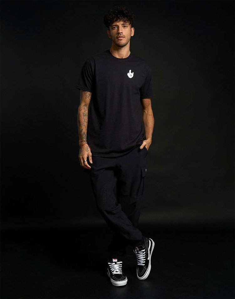 Loose riders shred black - tech tee
