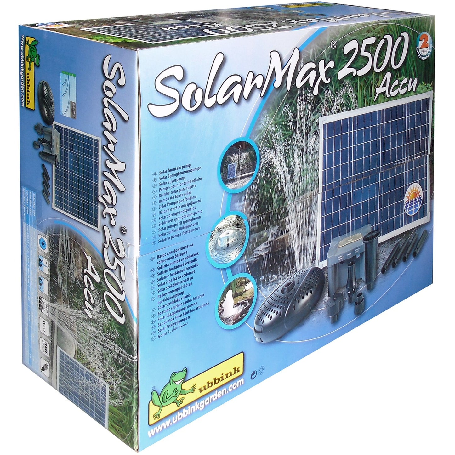 Ubbink solarmax 2500 accu pomp (zwart, incl. solarpaneel, pomp en accu)