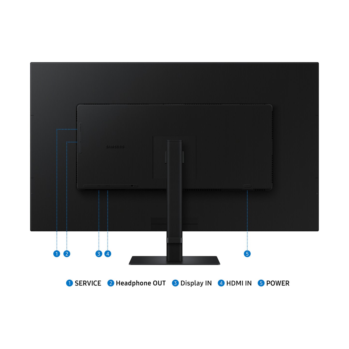 Samsung viewfinity s7 s70d uhd 37 4k uhd monitor (zwart, 1x hdmi, 1x displayport, lan)