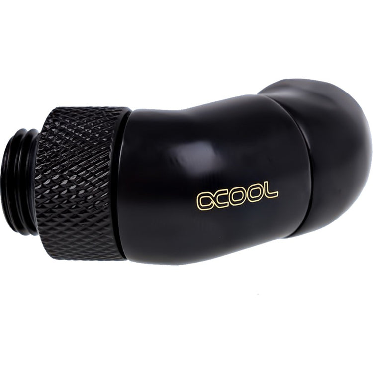 Alphacool eiszapfen angled adaptor double-45 graden aansluiting (zwart)