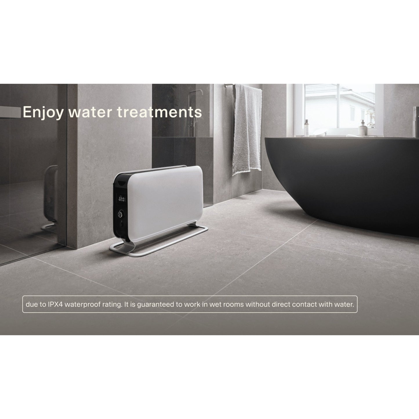 Mill wifi convectorkachel co1500maxwifi3 (wit zwart, 1500 watt, wifi + app control)