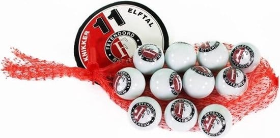 Adic feyenoord knikkers 11 stuks in zakje 2,5 cm rond