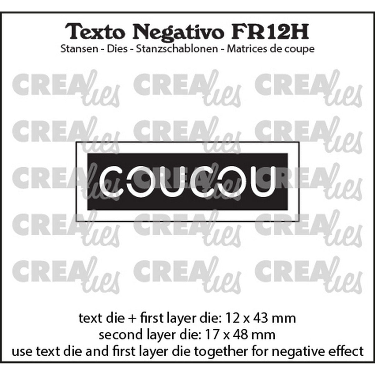 Crealies • texto negativo coucou (horizontaal)