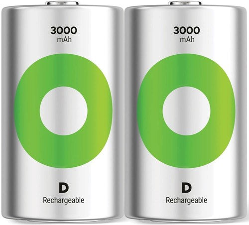 Gp nimh oplaadbare batterij d 3000ma blister(2) - 3311470