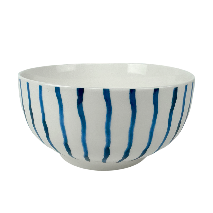 Gusta kom strepen blauw ø14x7cm