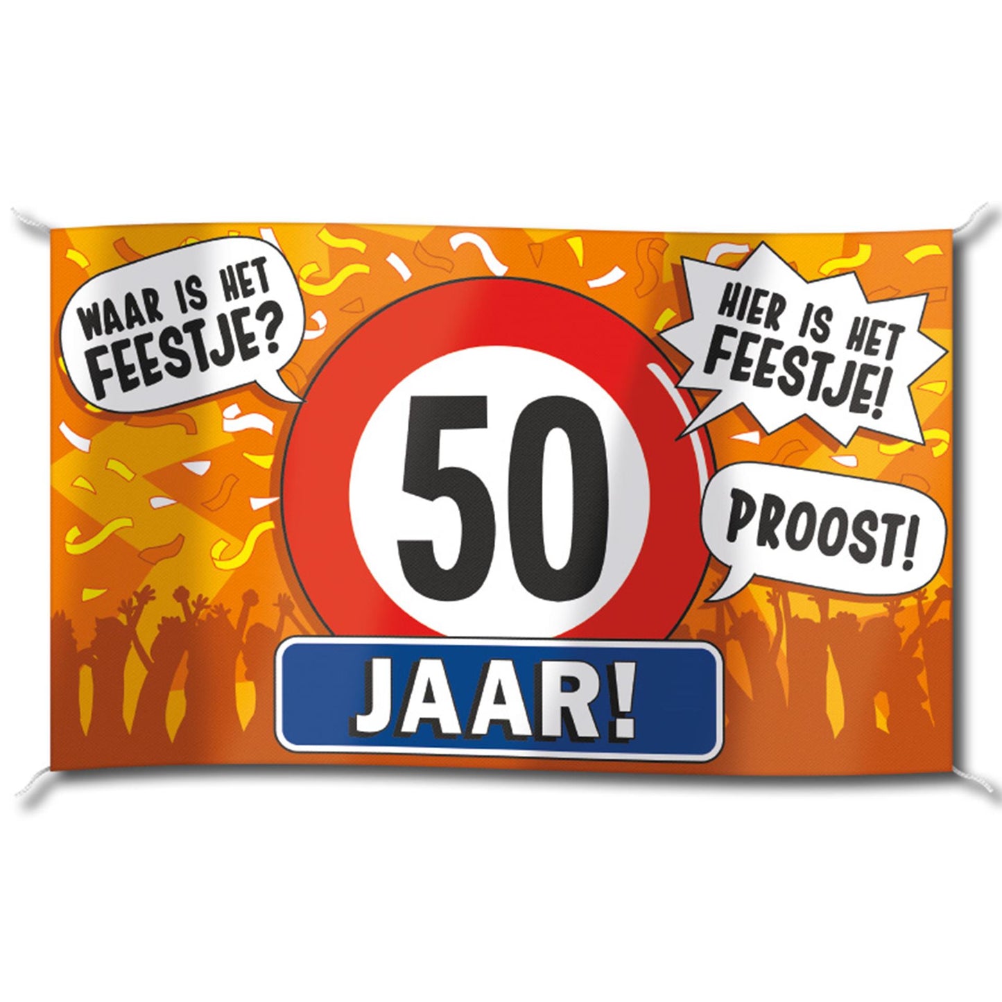Paperdreams gevel vlag - 50 jaar 100x150cm